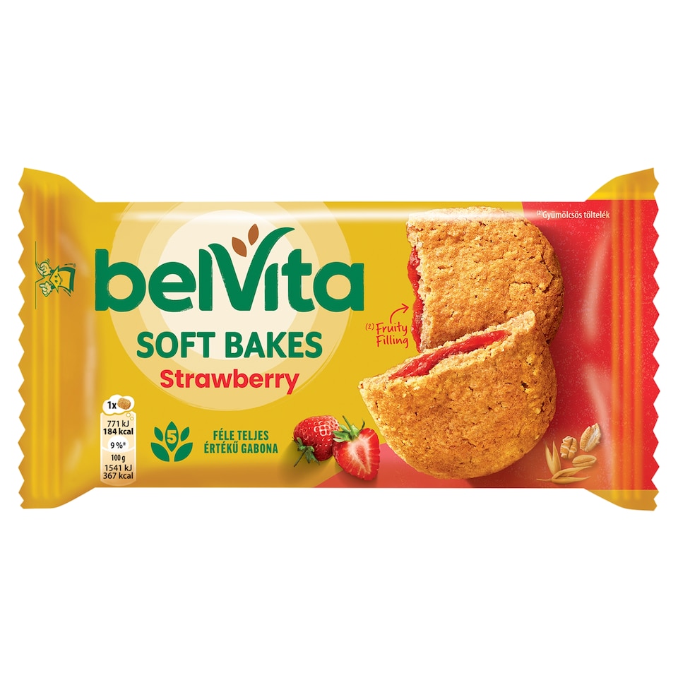 Belvita Soft Bakes Grain Biscuit With Strawberry Filling 50 G