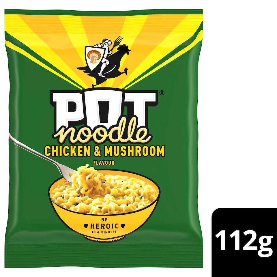 image 1 of Pot Noodle Chicken and Mushroom Instant Noodles 112g