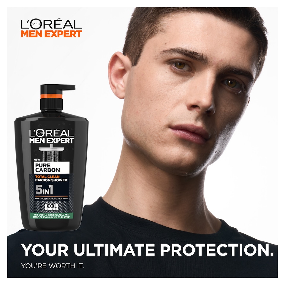 image 1 of L'Oreal Men Expert Pure Carbon 5in1 Shower Gel 1L