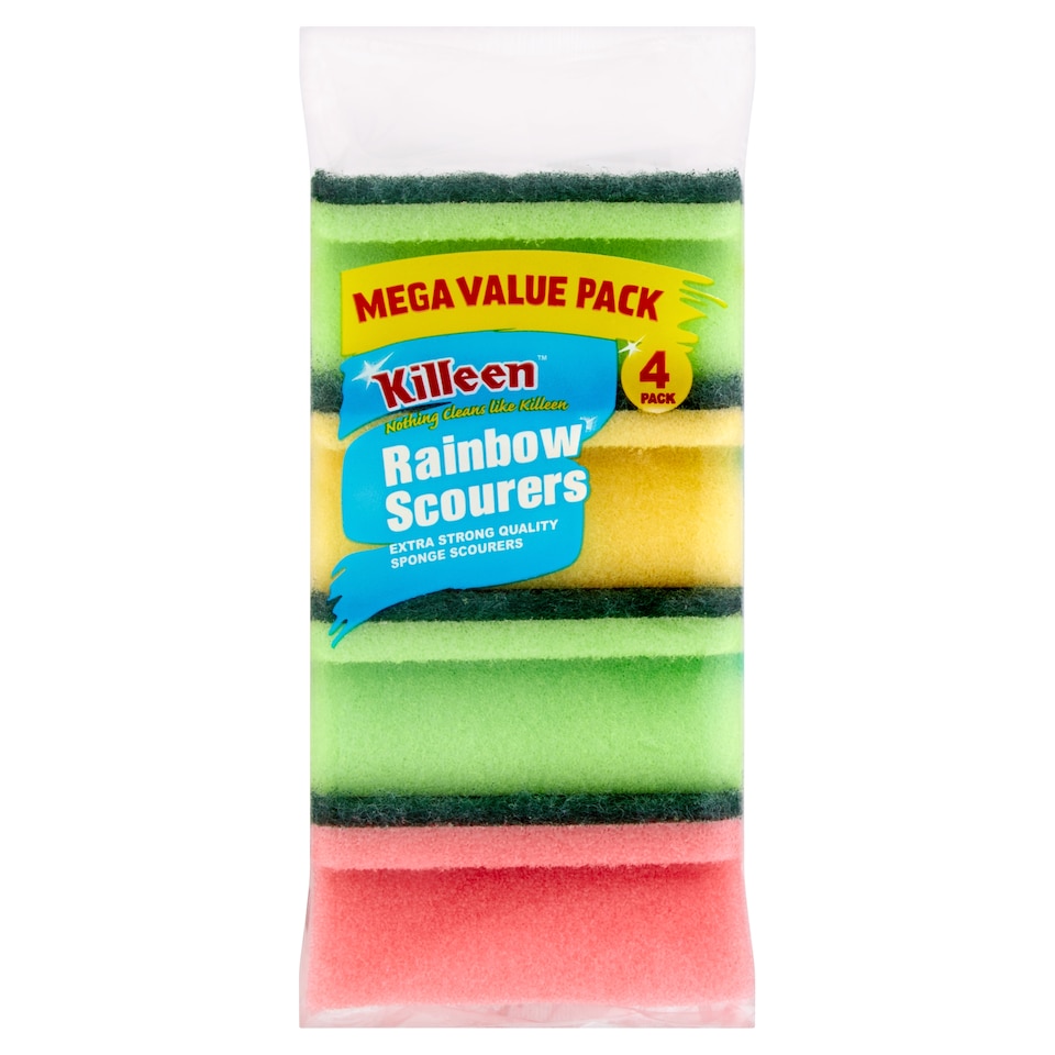 Killeen 4 Pack Rainbow Scourer Nail Grip