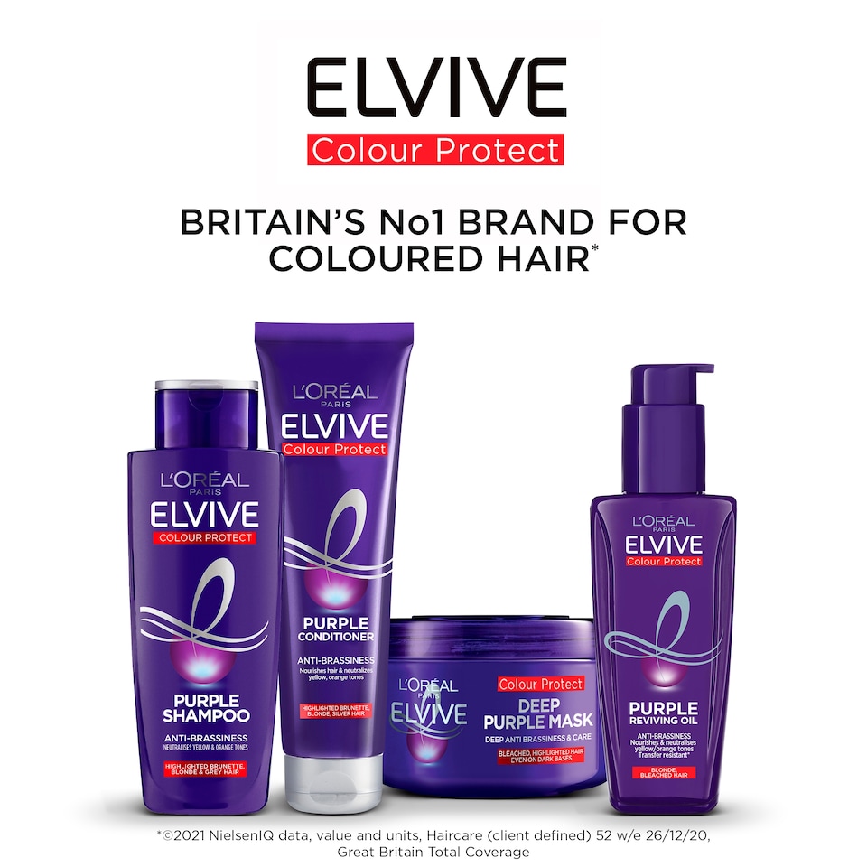image 1 of L'Oreal Elvive Colour Protect Purple Reviving Oil 100ml