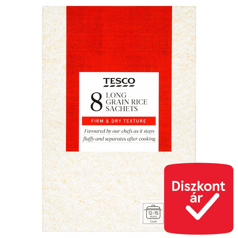 Tesco "A" Quality Long Grain Rice 8 x 125 g