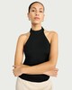 image 1 of F&F Polyamide Halter Neck Vest in Black