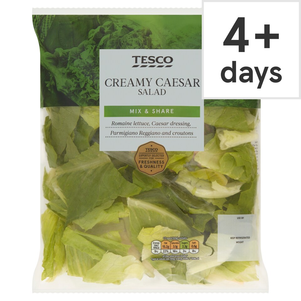 image 1 of Tesco Creamy Caesar Salad Kit 240G