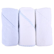 Fred&Flo 3 Pack Hooded Towel Blue