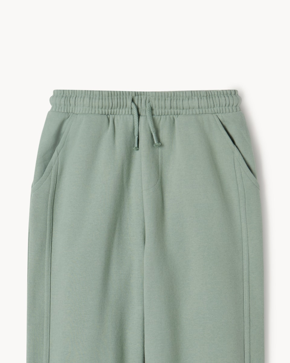 image 1 of F&F Boys 2-Piece Slogan Sweatshirt and Joggers Set in Green
