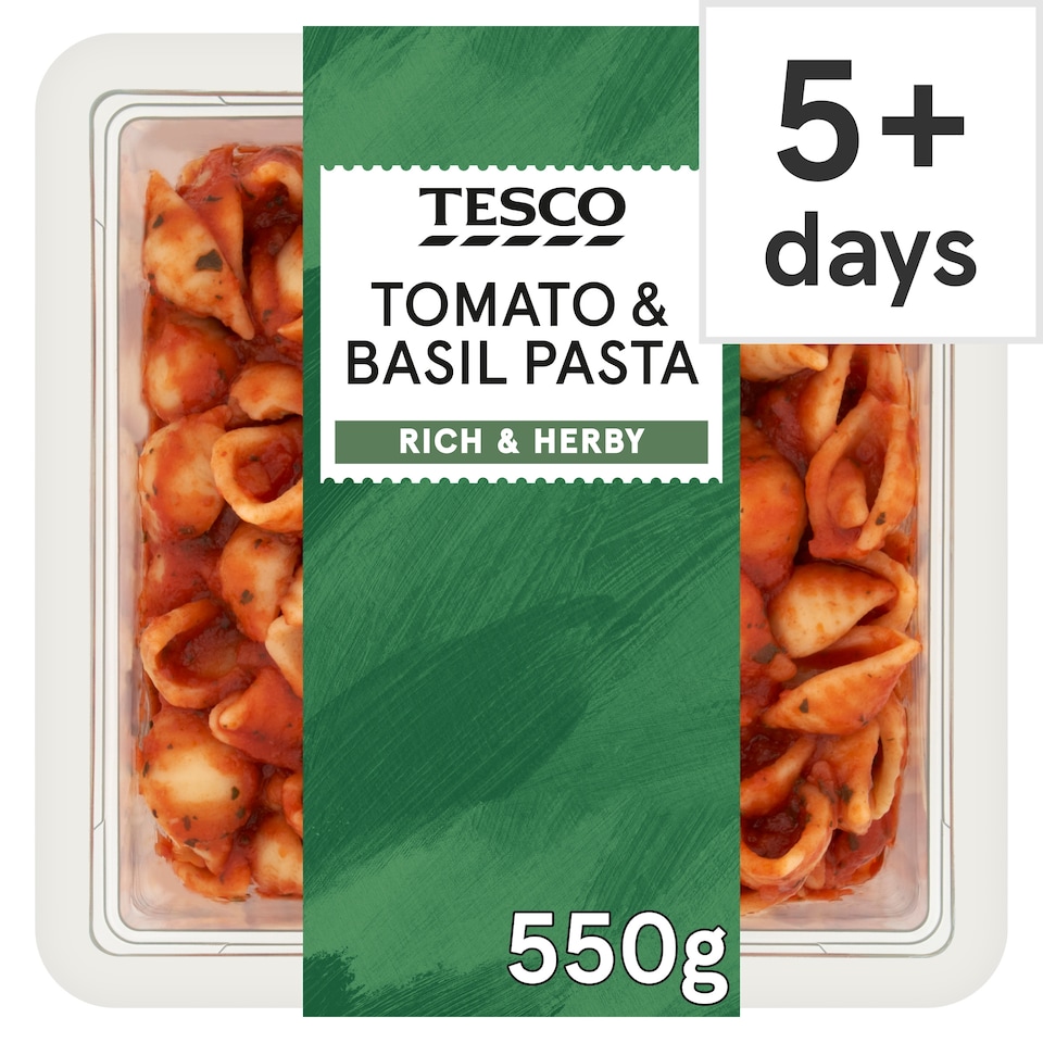 Tesco Tomato & Basil Pasta 550g     