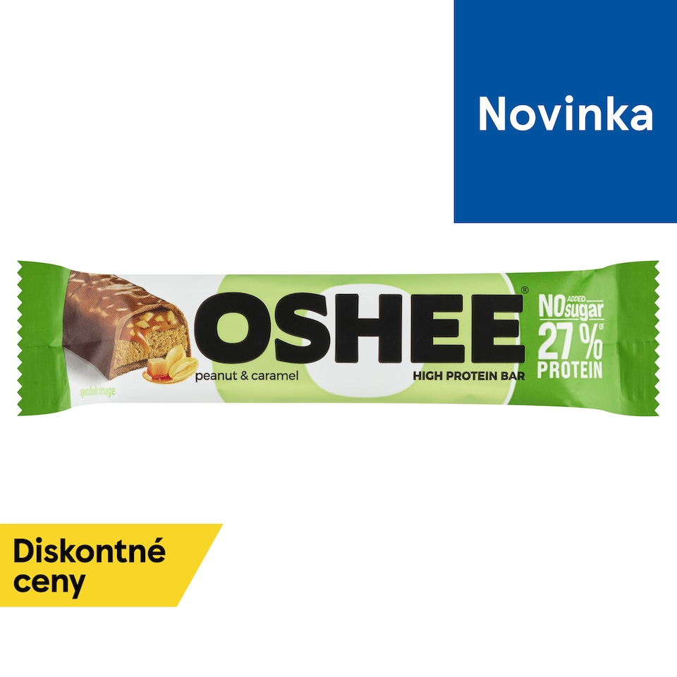 obrázok 1 z Oshee Tyčinka z mliečnej čokolády s arašidovou náplňou a náplňou s karamelovou príchuťou 49 g