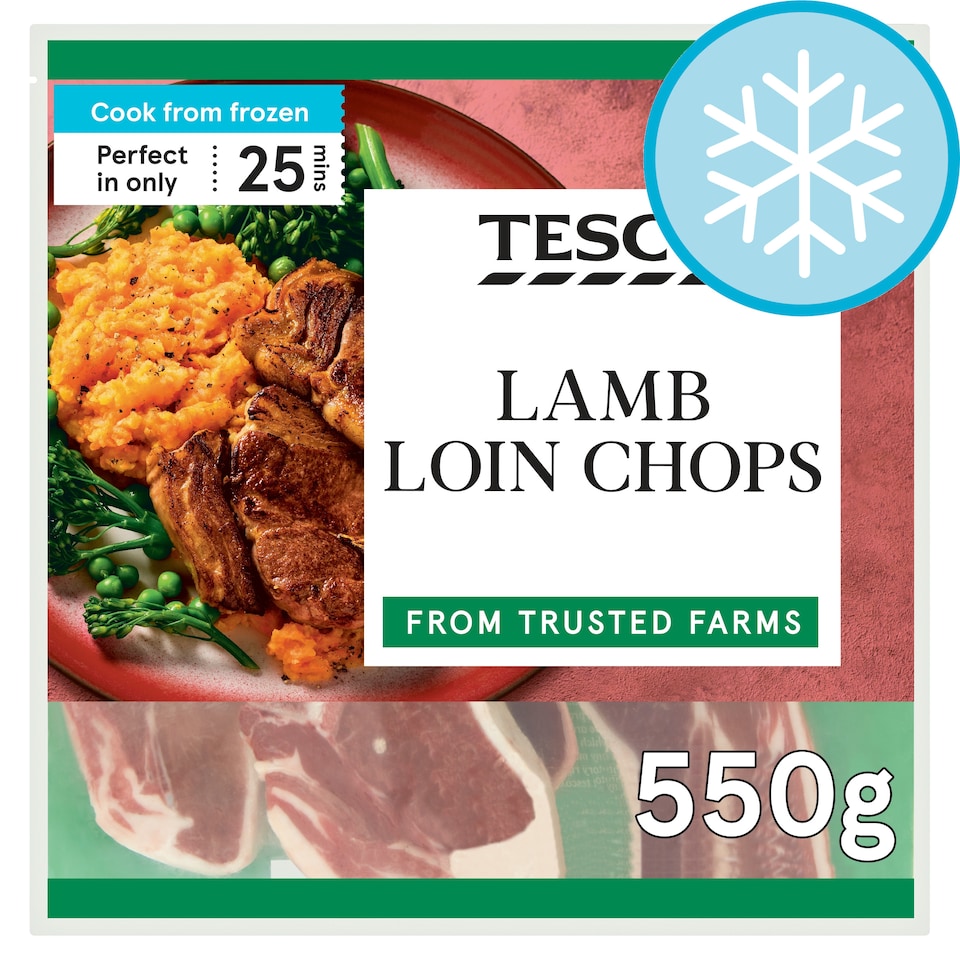 Tesco Lamb Loin Chops 550G