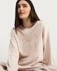 image 1 of F&F Snit Textured Sunday Lounge Pyjama Set in Beige