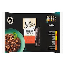 Sheba Select Slices šťavnatý výběr ve šťávě 4 x 85g (340g)