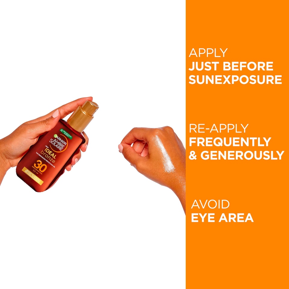 image 1 of Garnier Ambre Solaire Ideal Bronze Protective Oil Spray 150Ml