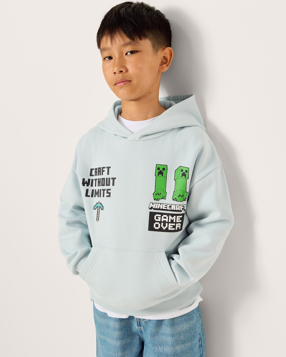 image 1 of Minecraft Cotton Rich Hoodie in Blue
