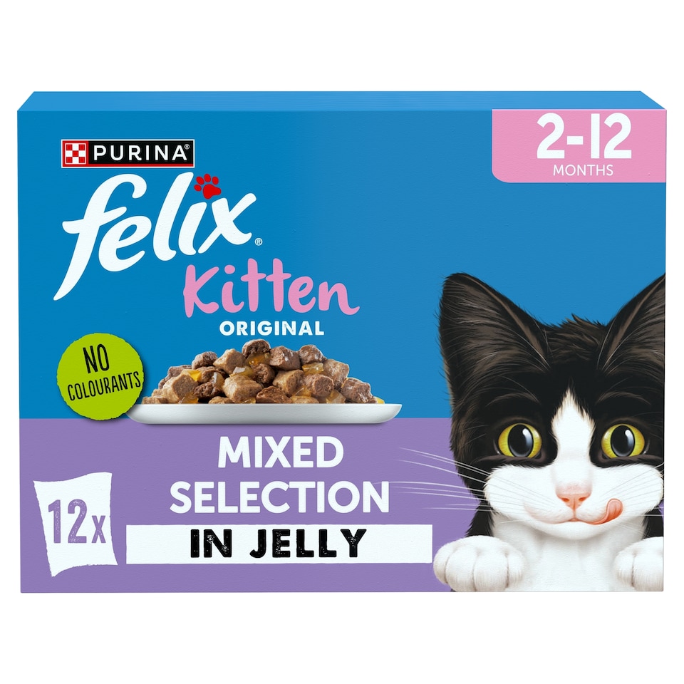 FELIX ORIGINAL Kitten Mixed Selection in Jelly Wet Cat Food 12x85g
