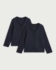 image 4 of F&F School Unisex 2-Pack Cotton Rich Sweat Cardigans in Navy