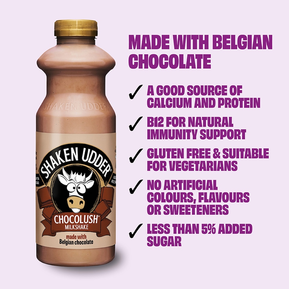 image 1 of Shaken Udder Chocolush Milkshake 750ml