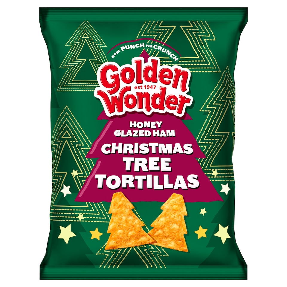 Golden Wonder Honey Glazed Ham Xmas Tree Tortillas 160g