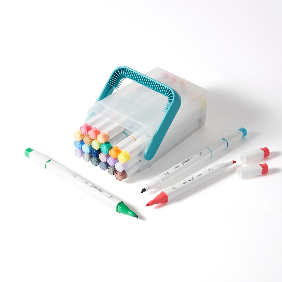 image 1 of Paperchase 24 Dual End Pastel Marker Pens