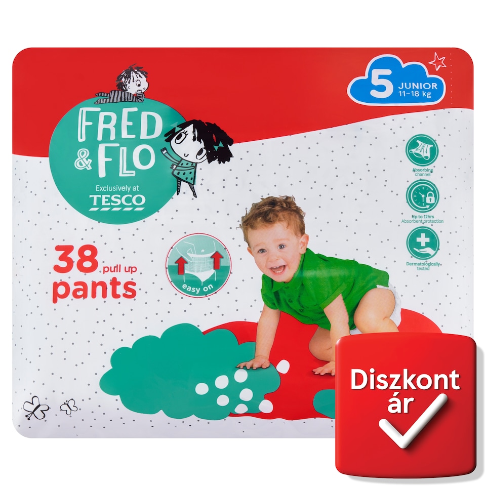 Fred & Flo bugyipelenka Junior 5 11-18 kg 38 pcs  1. kép