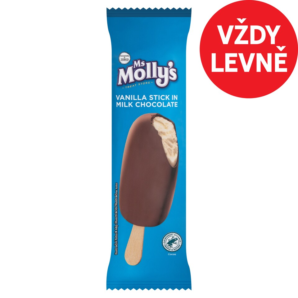 Ms Molly's Mražený krém vanilkový v mléčné čokoládě 120ml