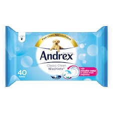 Andrex Classic Clean Washlets 40 Refill Wipes
