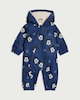 image 1 of Disney Mickey Mouse Print Puddlesuit in Blue