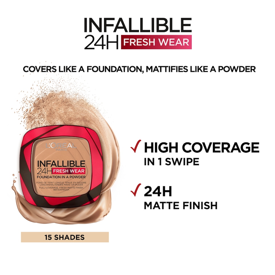 image 1 of L'Oreal Infallible 24 Hour Foundation Powder Golden Beige 9G