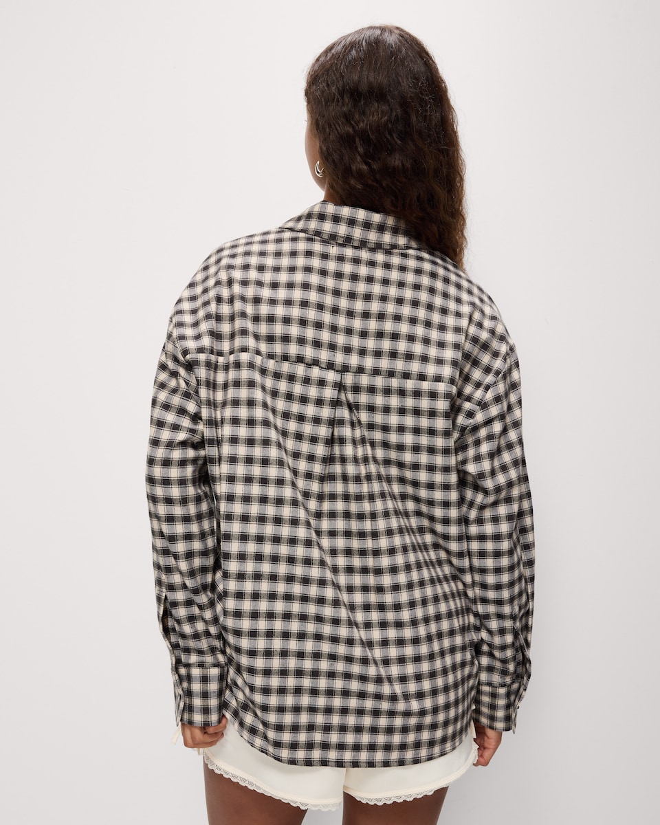 image 1 of OH ME OH MY Checked Shirt in Brown