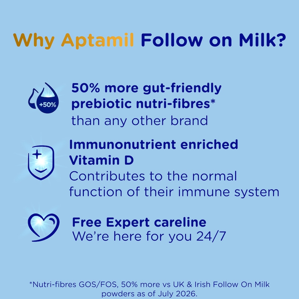 image 1 of Aptamil 2 Follow On Baby Milk Formula Powder 6-12 Months 800g