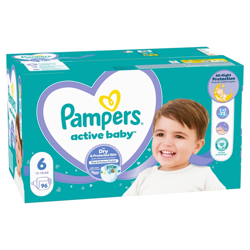 image 1 of Pampers Active Baby veľkosť 6, 96 plienok, 13kg-18kg