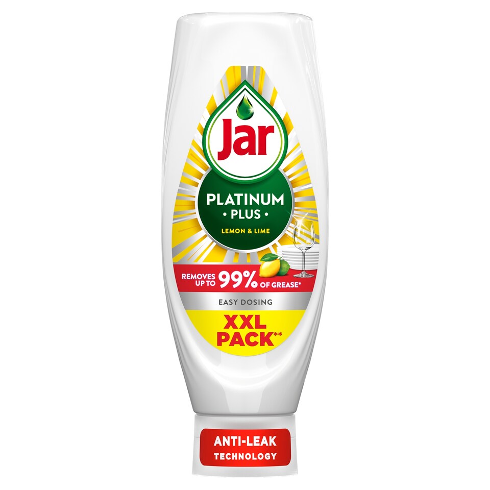 image 1 of Jar Platinum Plus Washing Up Liquid Lemon & Lime 730ML