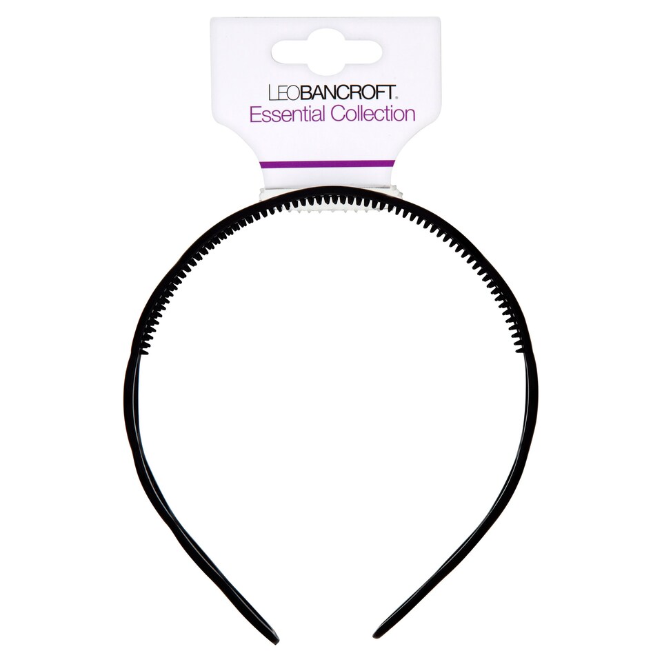 Leo Bancroft Plastic Headband Black