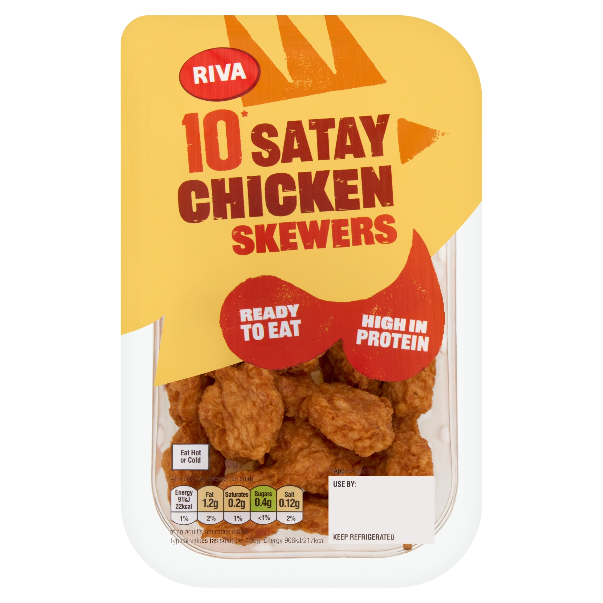 Riva 10 Satay Chicken Skewers 100g