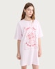 image 2 of Disney Stitch Pure Cotton Nightdress in Pink