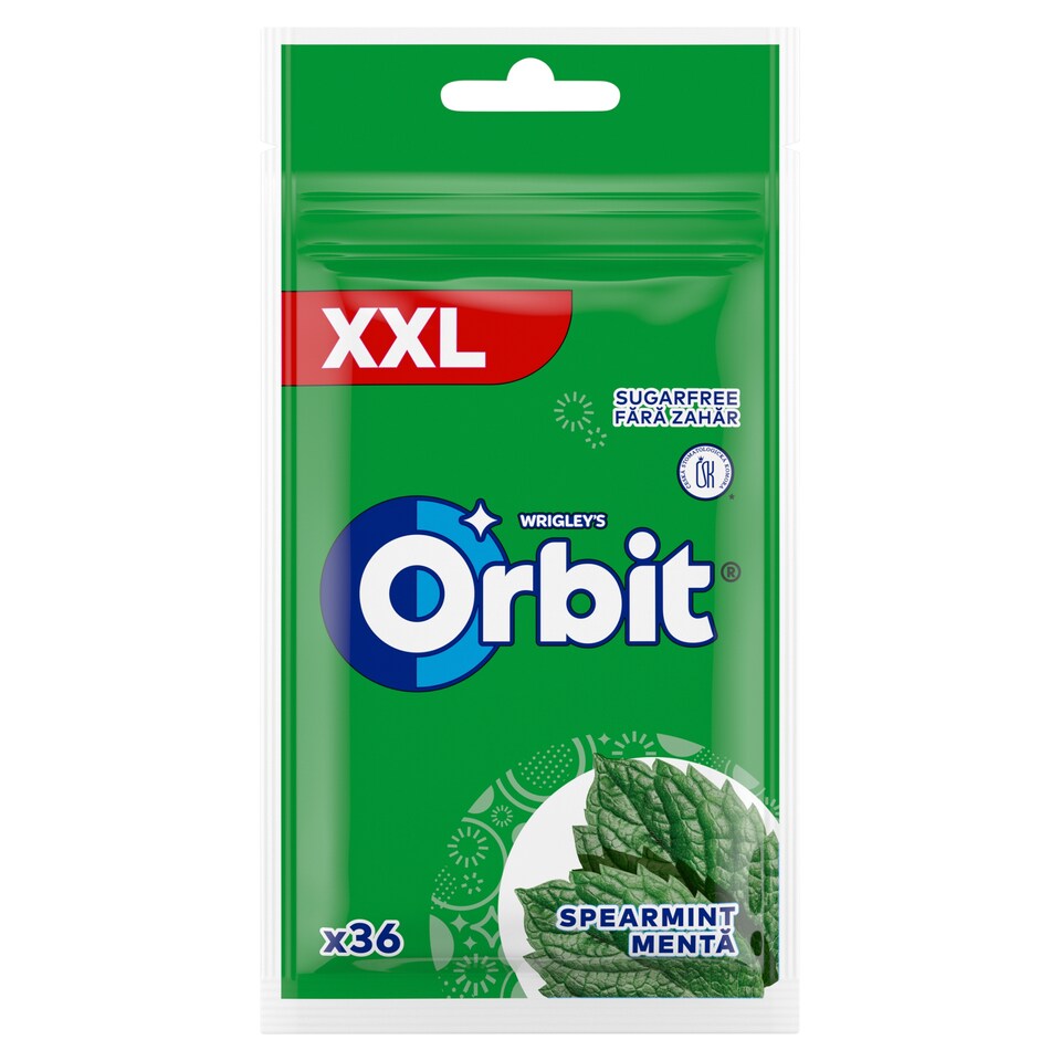 Orbit XXL Spearmint Mint Flavoured Sugar Free Chewing Gum with Sweetener 50 g