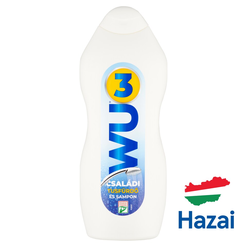 WU3 családi tusfürdő és sampon 850 ml