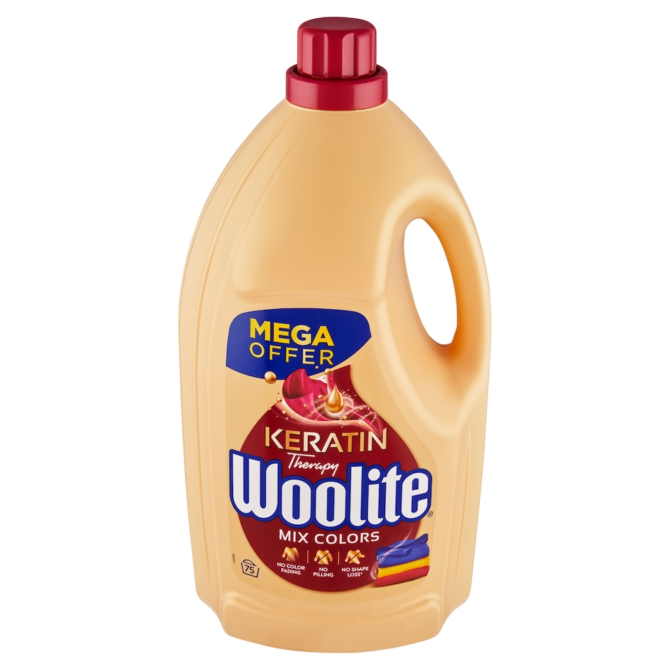 image 1 of Woolite Keratin Therapy Liquid Detergent with Keratin for Colored Laundry 75 Washes 4.5 L