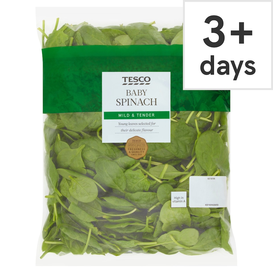 image 1 of Tesco Baby Spinach 250G