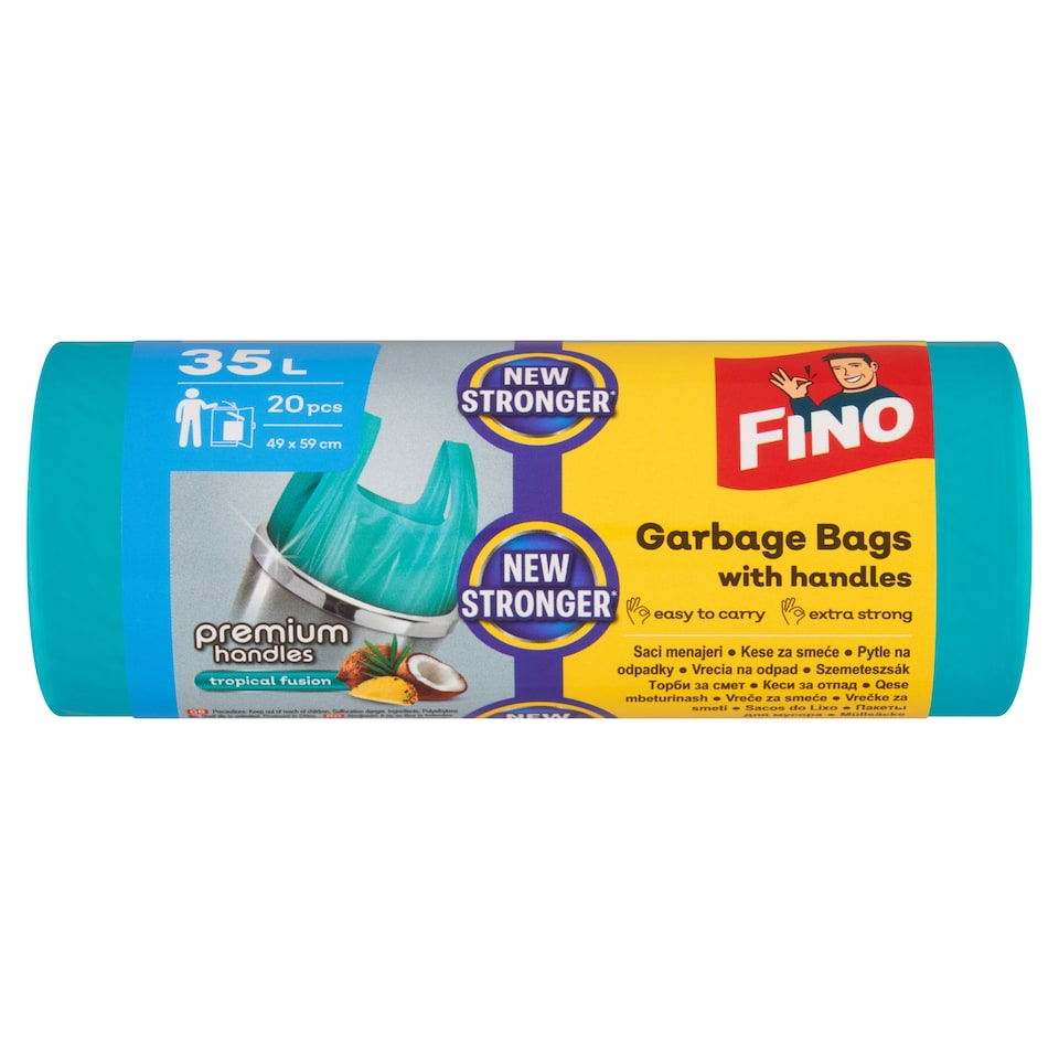 Fino Premium Handles Tropical Fusion Garbage Bags 35L 20 pcs