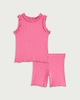 image 1 of F&F Baby 2-Piece Cotton Rich Polka Dot Set in Pink