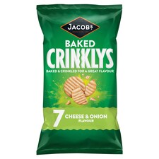 Jacobs Crinklys Cheese & Onion Crisps 7 x 25 g