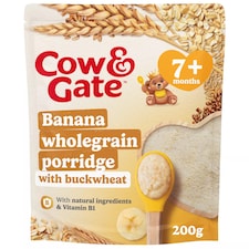 Cow And Gate Banana Wholegrain Porridge Baby Cereal From 7 Month 200G