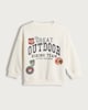 image 4 of F&F Boys Cotton Rich Great Outdoor Slogan Sweatshirt in Cream