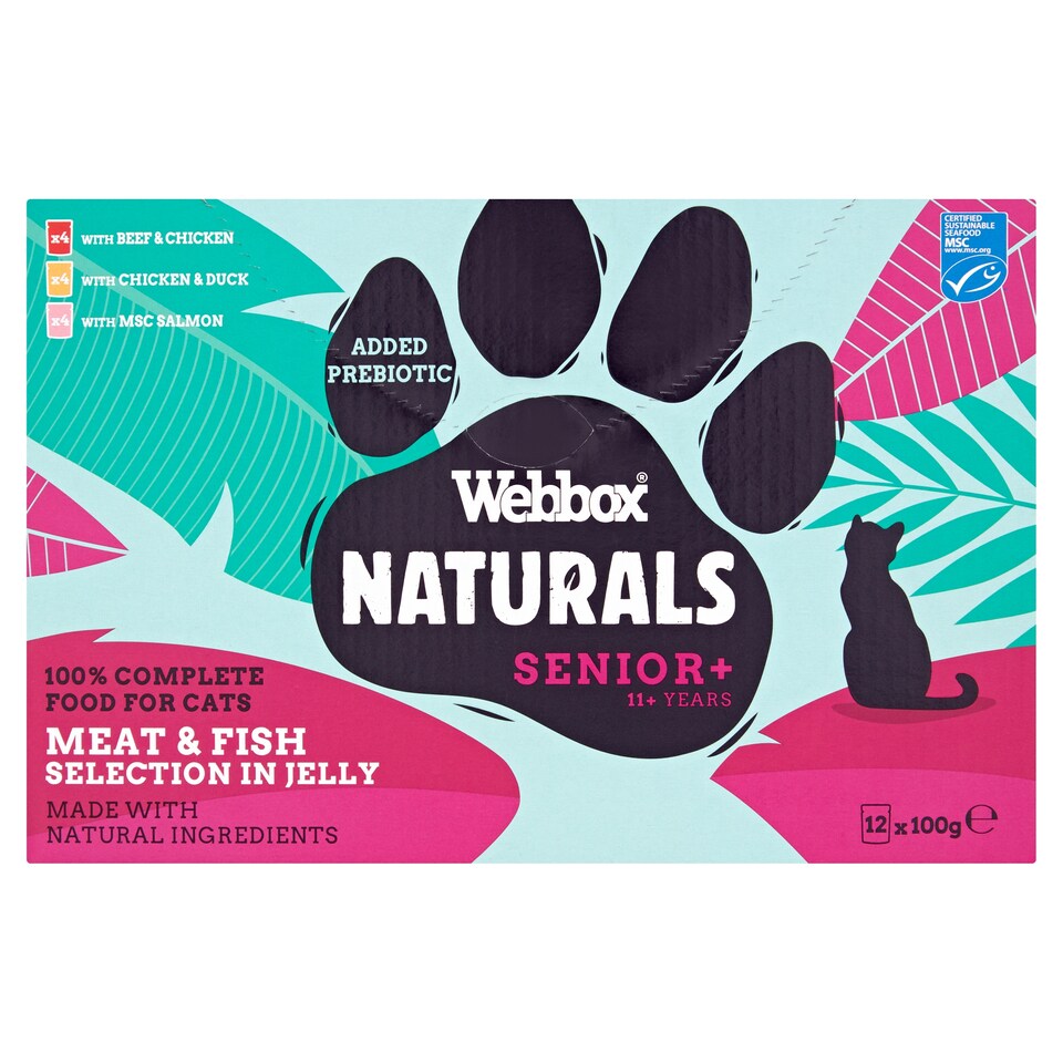 Webbox Natural Senior Cat Food Selection 11+ 1200G