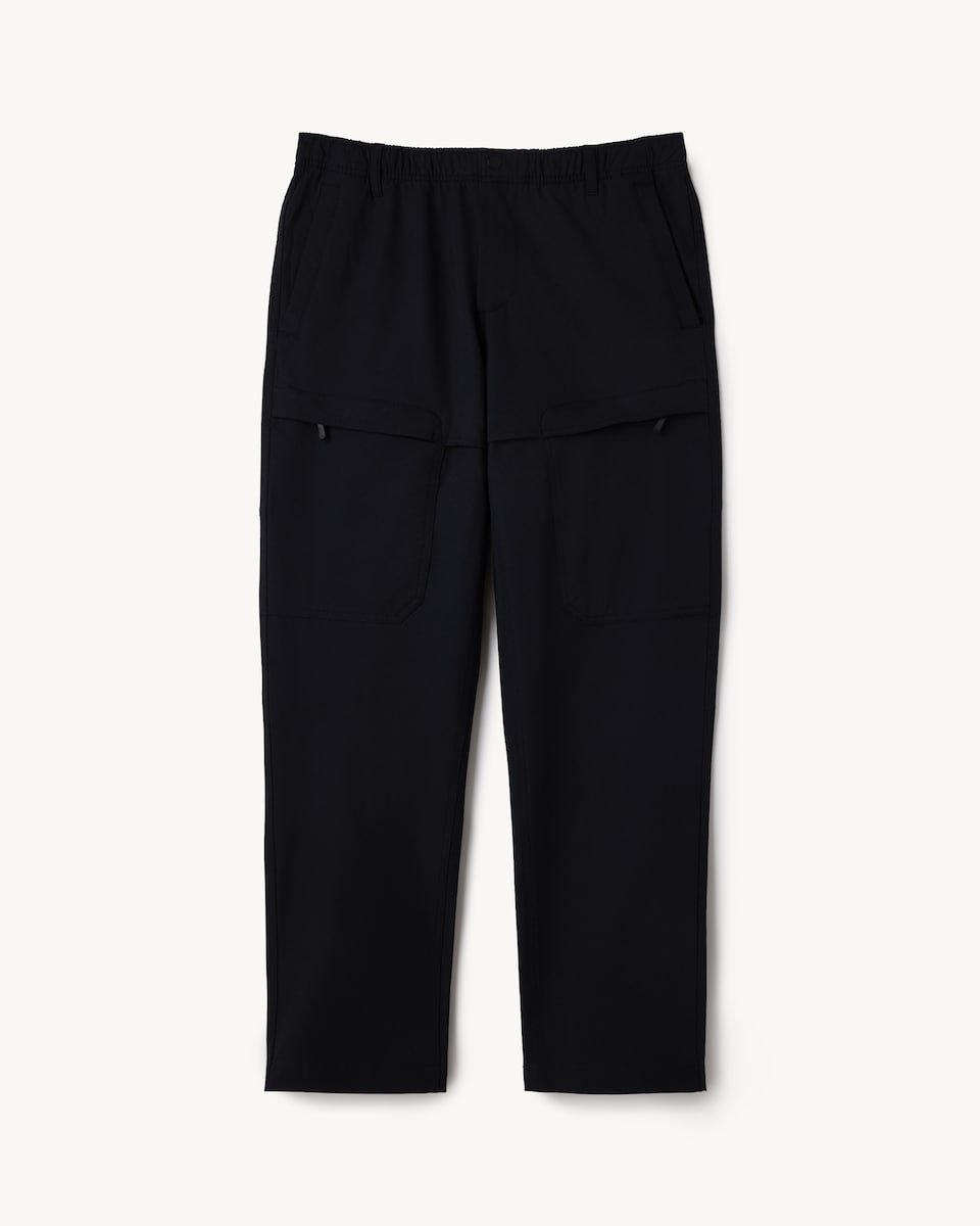 image 1 of The F&F Edit Straight Fit Cargo Trousers in Black
