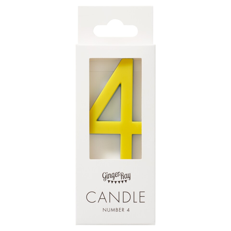 image 1 of Ginger Ray Rainbow Number 4 Candle
