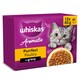 image 1 of WHISKAS 1+ Aromatic Purrfect Poultry Selection Wet Cat Food Pouches in Gravy 12x85g
