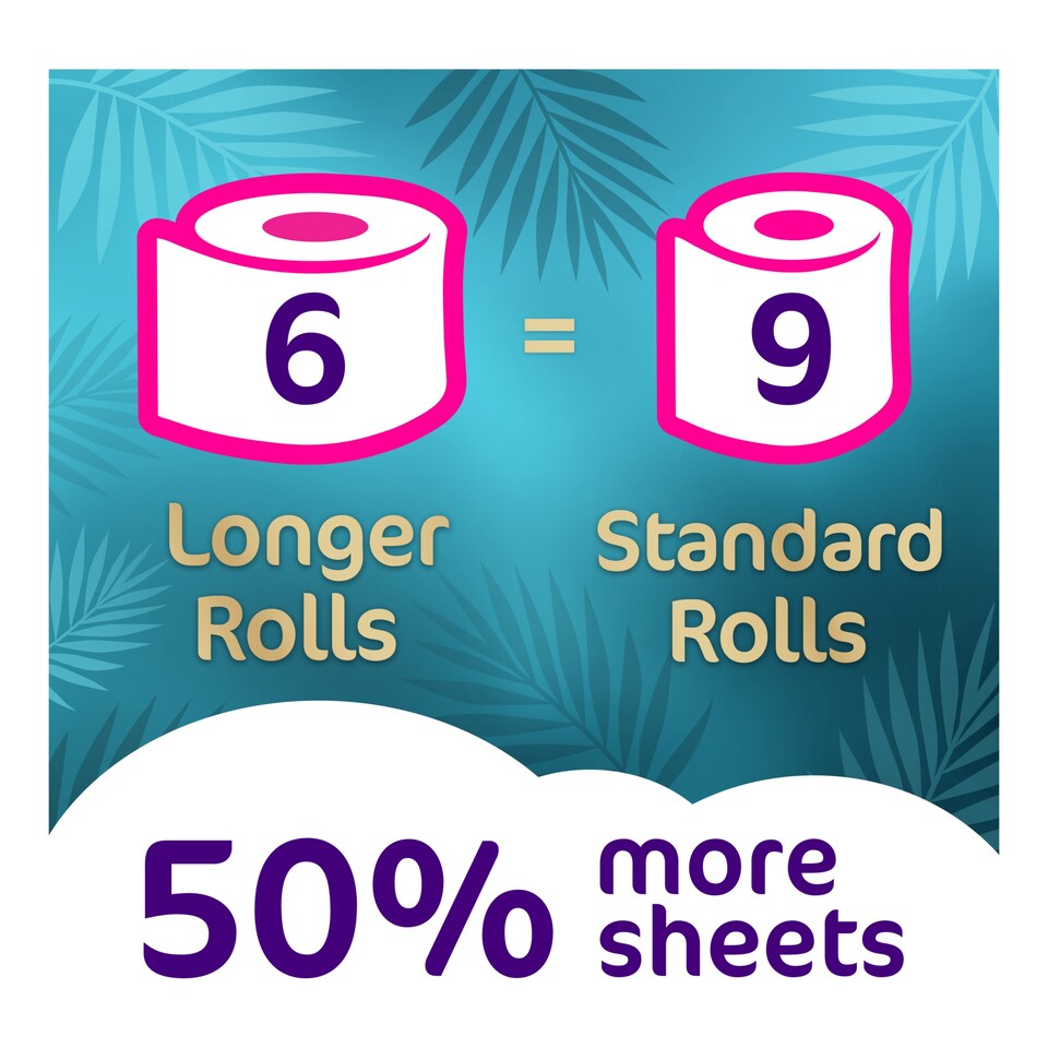 image 1 of Cushelle Quilted Coconut 50% Longer Lasting Roll 6 Pack