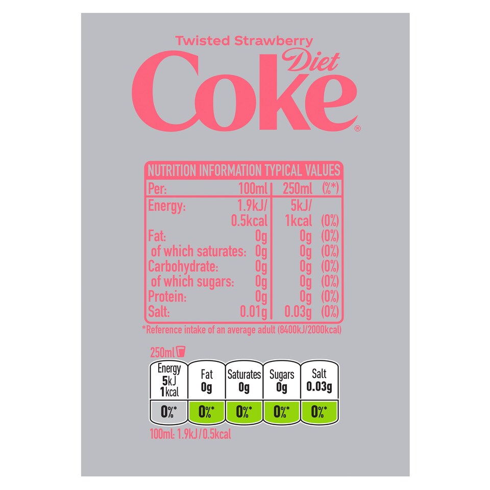 image 1 of Diet Coke Strawberry 500Ml