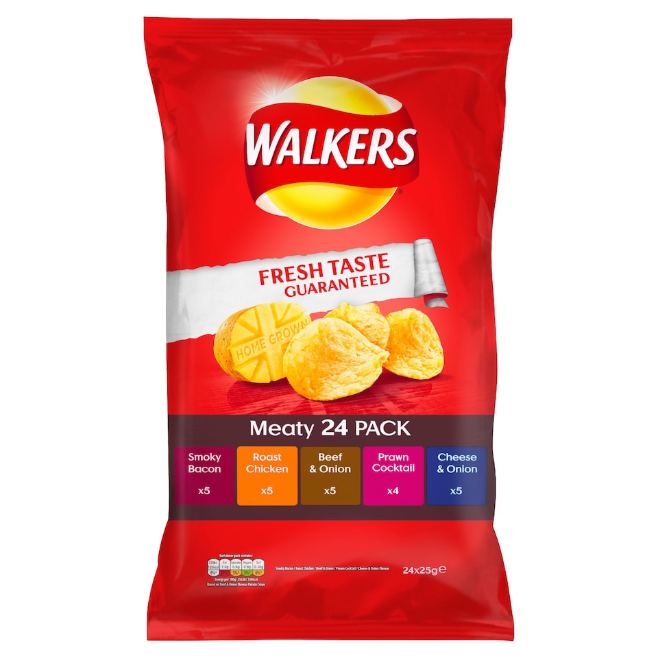 Walkers Meaty Crisps 24x25g